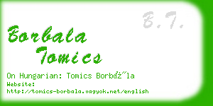 borbala tomics business card